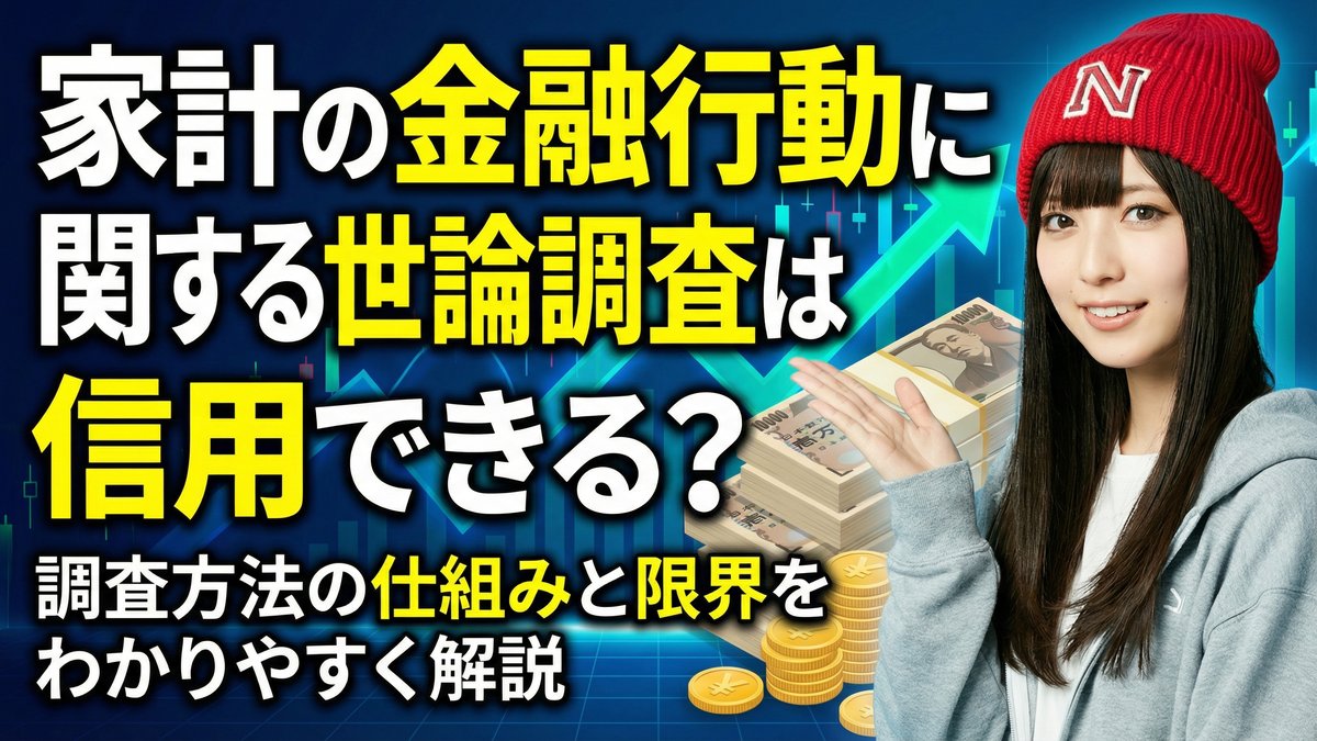 家計の金融行動に関する世論調査は信用できる? 調査方法の仕組みと限界をわかりやすく解説