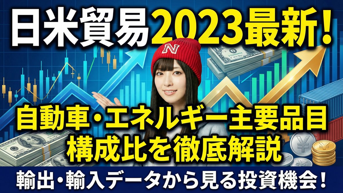 日米貿易の主要品目構成比(2023年最新データ)