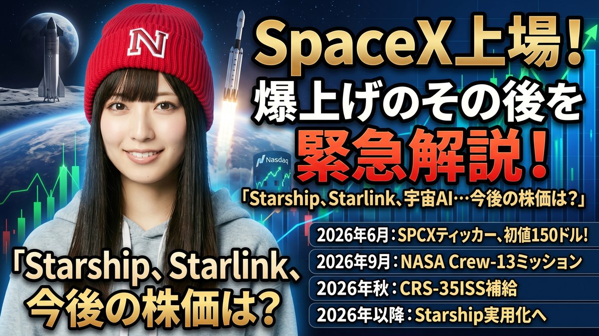 SpaceX上場後の事業目標とスケジュールまとめ:Starship・Starlink・NASA契約・宇宙AI