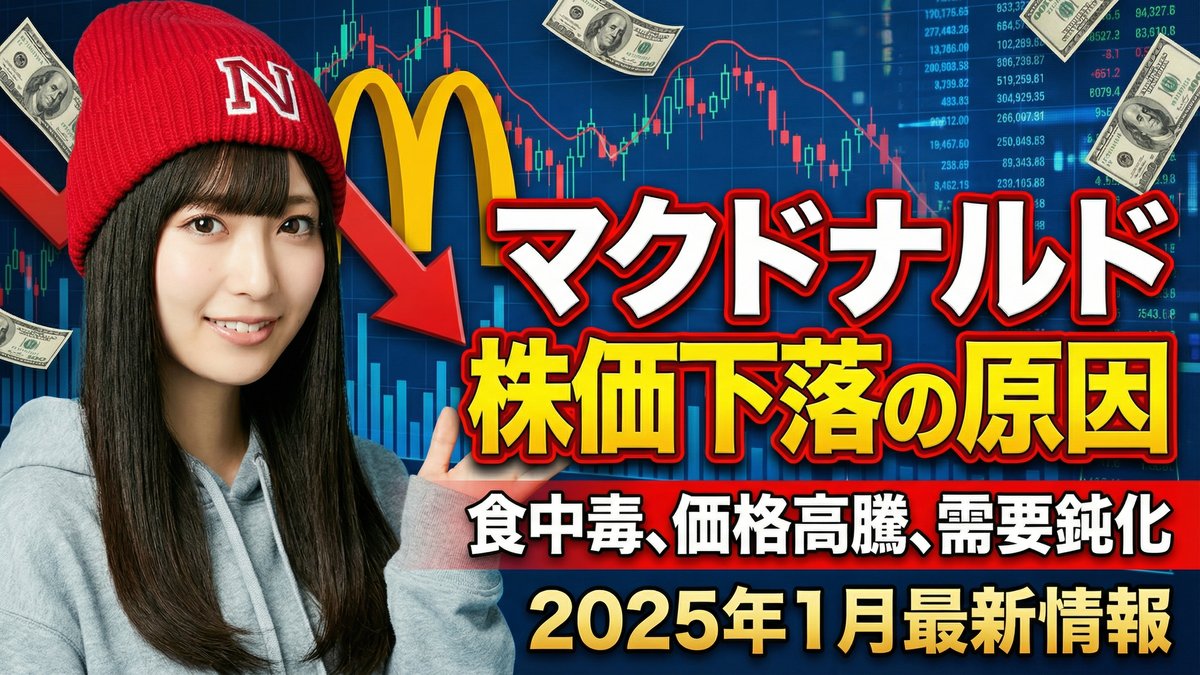 2025年1月現在、アメリカのマクドナルド（MCD）の株価が下落している主な原因について