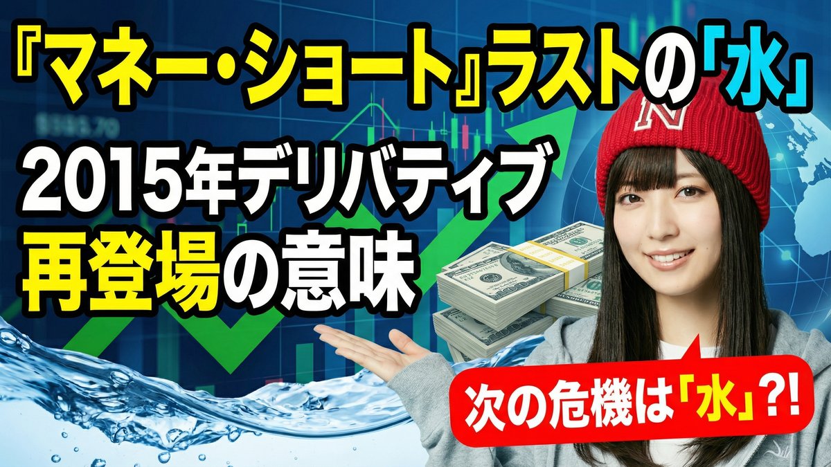 『マネー・ショート』ラストの「水」と、2015年デリバティブ再登場の意味を読み解く