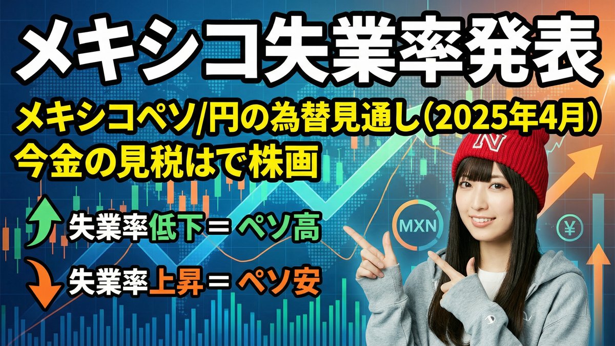 メキシコ失業率発表とメキシコペソ/円の為替見通し（2025年4月）