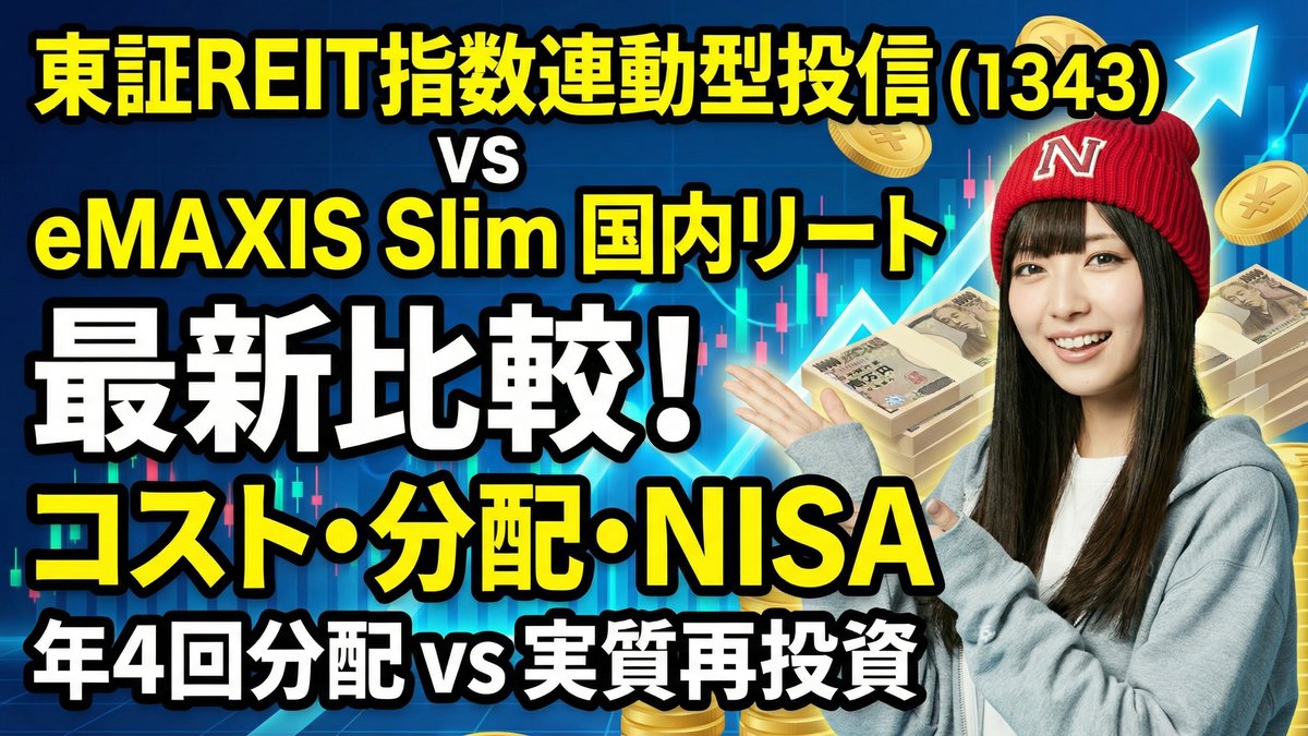 ＮＥＸＴ ＦＵＮＤＳ 東証ＲＥＩＴ指数連動型上場投信（1343）とｅＭＡＸＩＳ Ｓｌｉｍ 国内リートインデックスを最新比較：コスト・分配・NISA・買い方