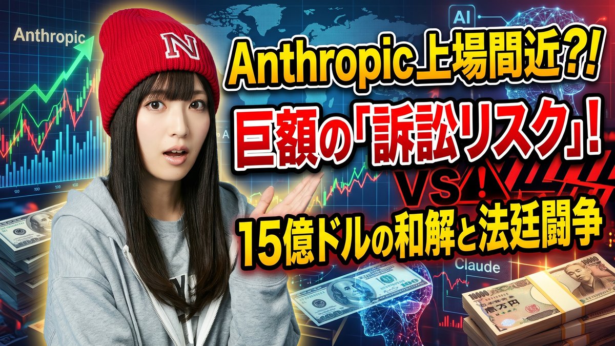 Anthropic（アンソロピック）のIPOと訴訟リスク｜15億ドルの著作権和解と現在も続く法廷闘争