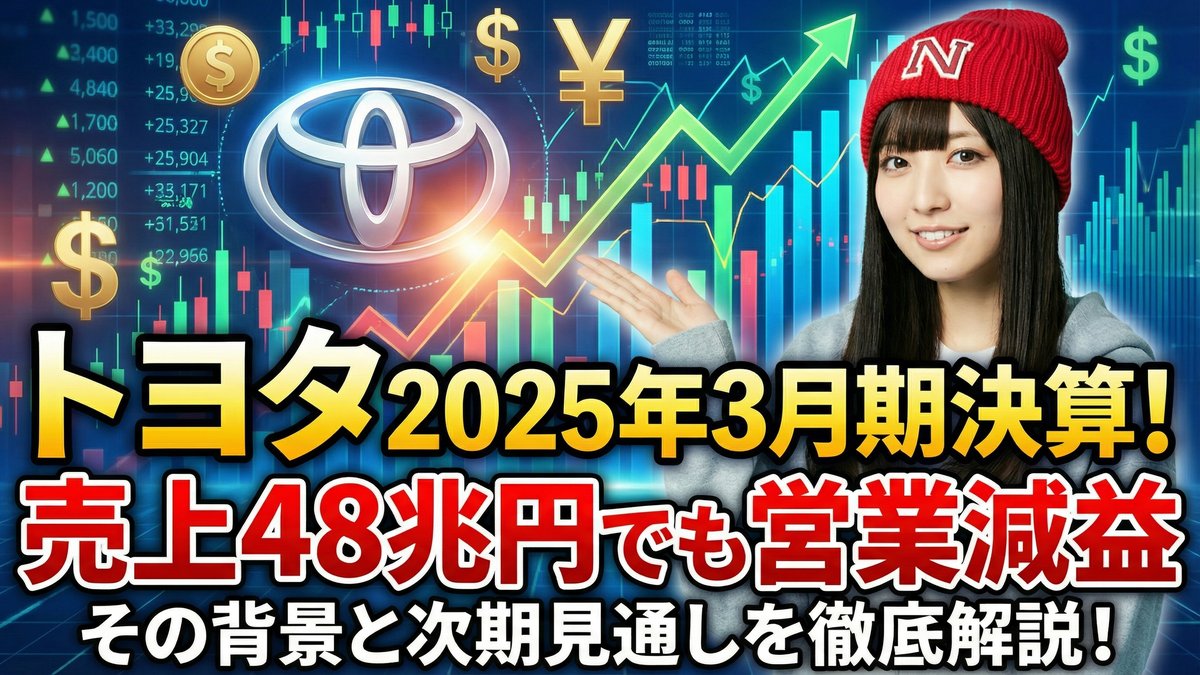 トヨタ 2025年3月期決算を読み解く:売上48兆円でも営業減益、その背景と次期見通し