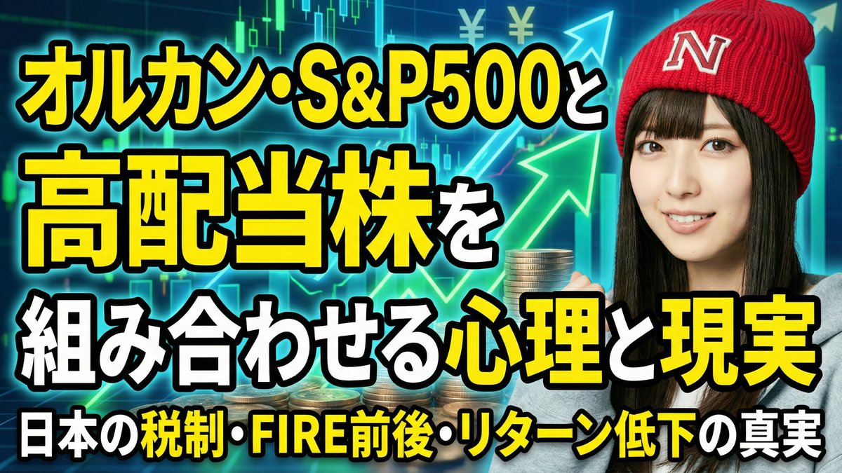 オルカン・S&P500と高配当株を組み合わせる心理と現実 ― 日本の税制・FIRE前後・実際のリターン低下まで整理