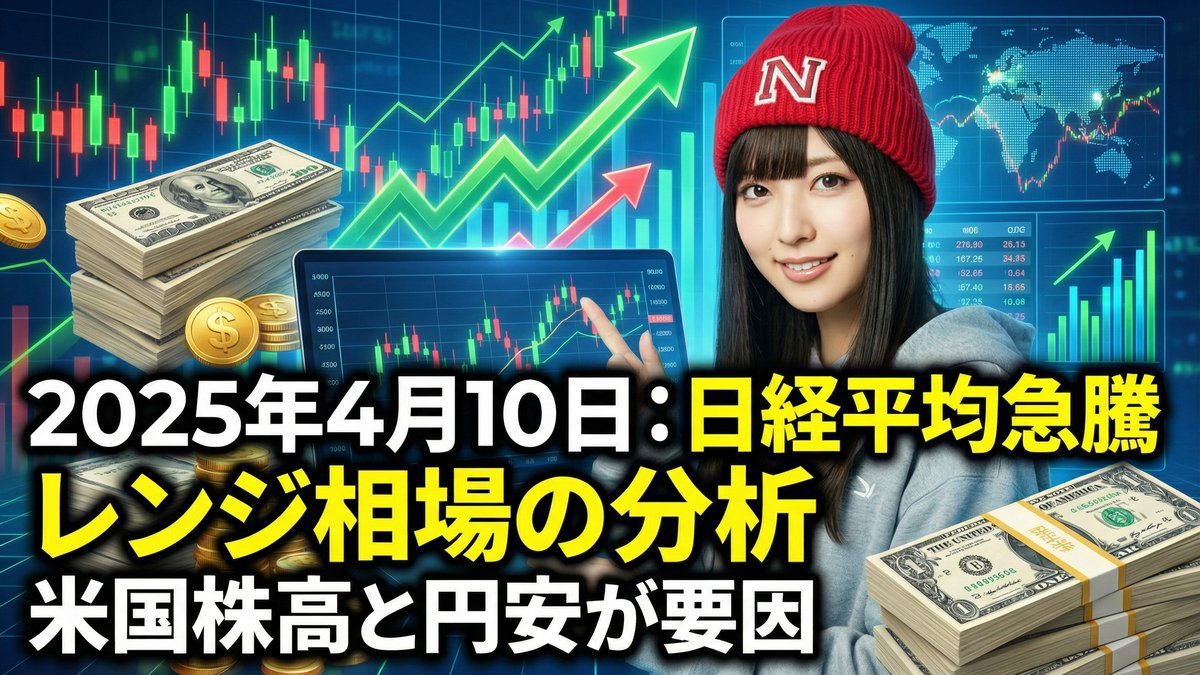 2025年4月10日:日経平均の急騰とレンジ相場の背景を総合分析