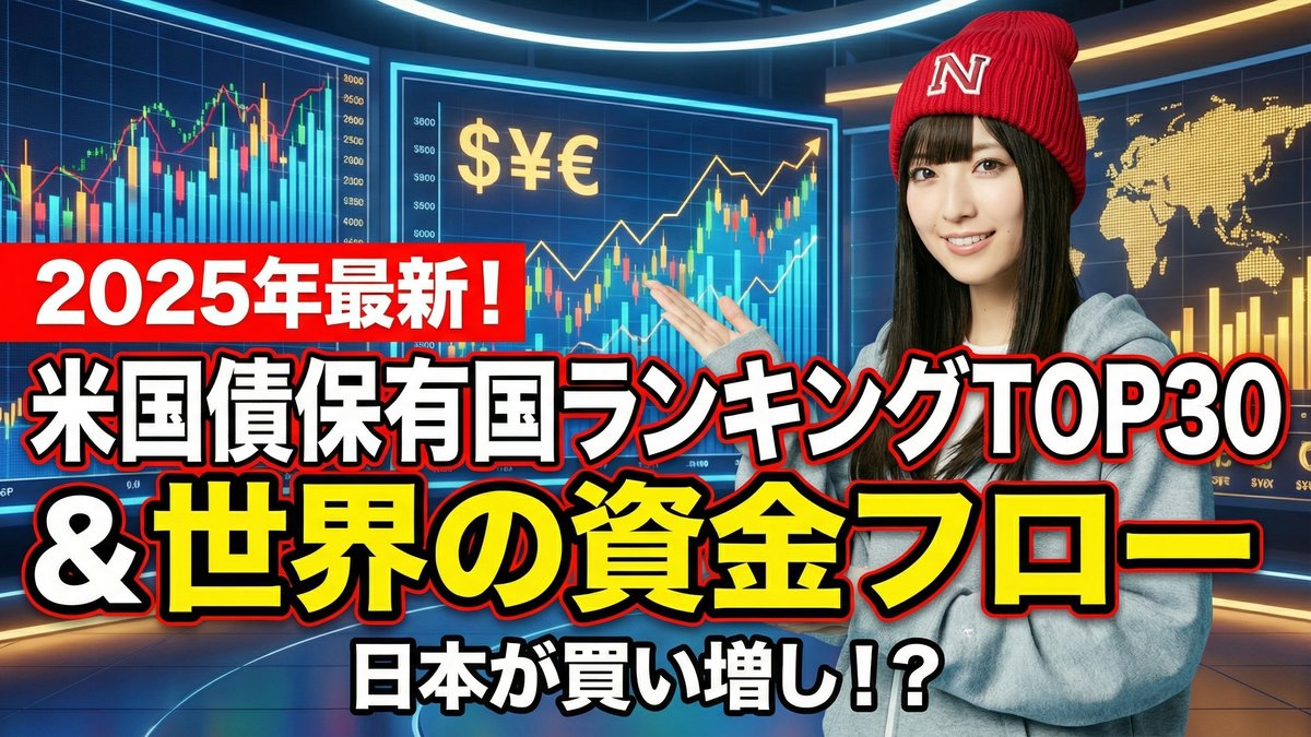 2025年最新・米国債保有国ランキングTOP30 ─ ドル建てと円建てで読む世界の資金フロー