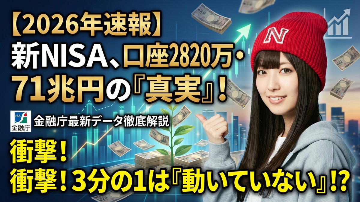 【2026年7月公表】金融庁NISA利用状況調査を徹底分析|口座2,820万・累計買付71兆円の裏で「3分の1は動いていない」